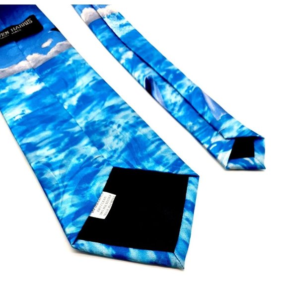 Steven Harris Mens Tie Dolphin Tropical Ocean Office Casual Marine Vacation Gift - Picture 4 of 5
